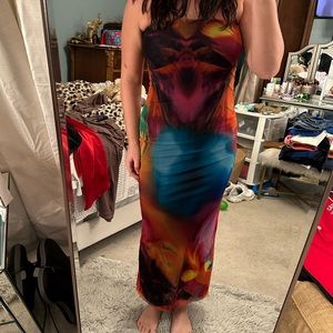 Multicolor strapless Zara dress